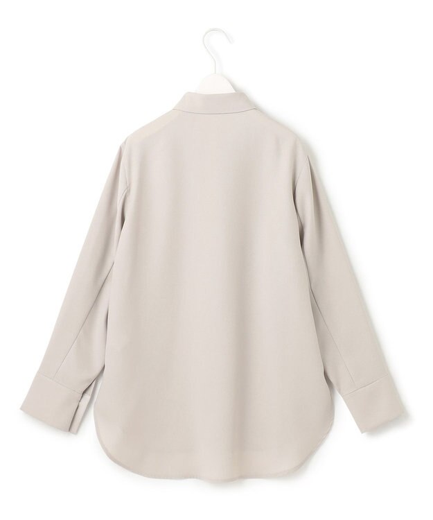 ICB L 【接触冷感・UVケア・速乾・洗える】FluidBackSatin スリットスリーブシャツ トープ系［WEB限定］