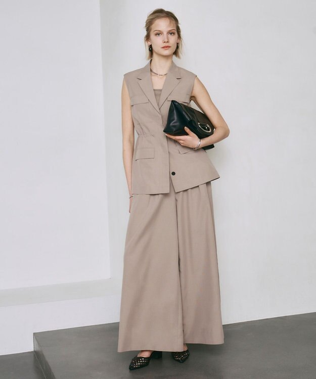 ICB L 【一部カラーのみ接触冷感・洗える】UnleashLite ジレ クリームブラウン系