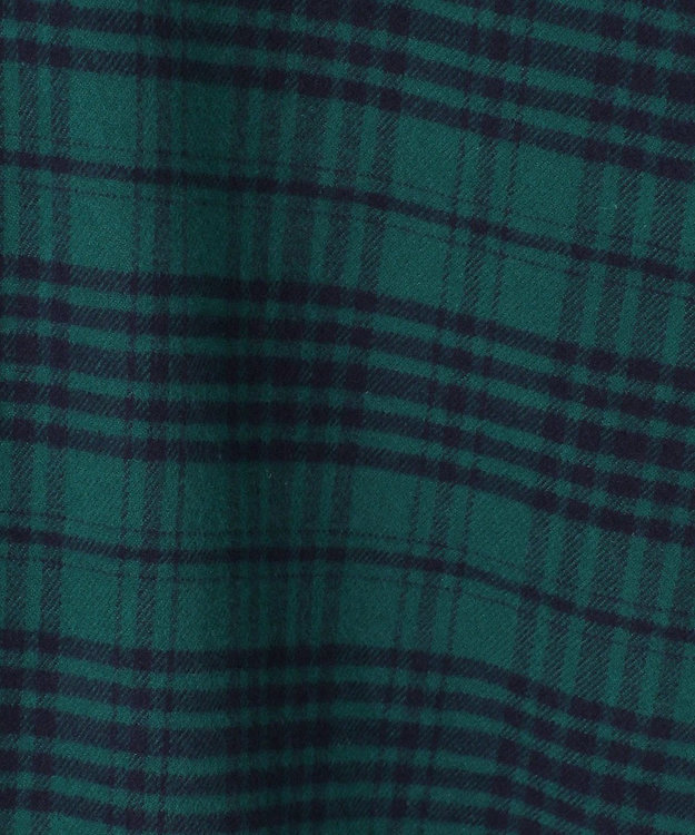 UNFILO MENS 【男女兼用】クリーンチェック ネルシャツ グリーンチェック