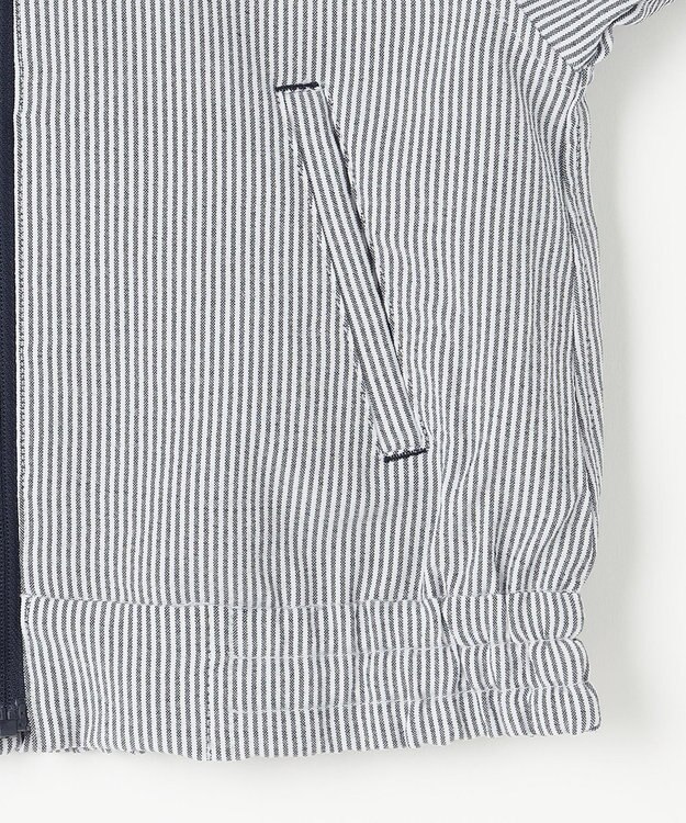 J.PRESS KIDS 【110-130cm】ステンカラー  ライトアウター ネイビーストライプ系