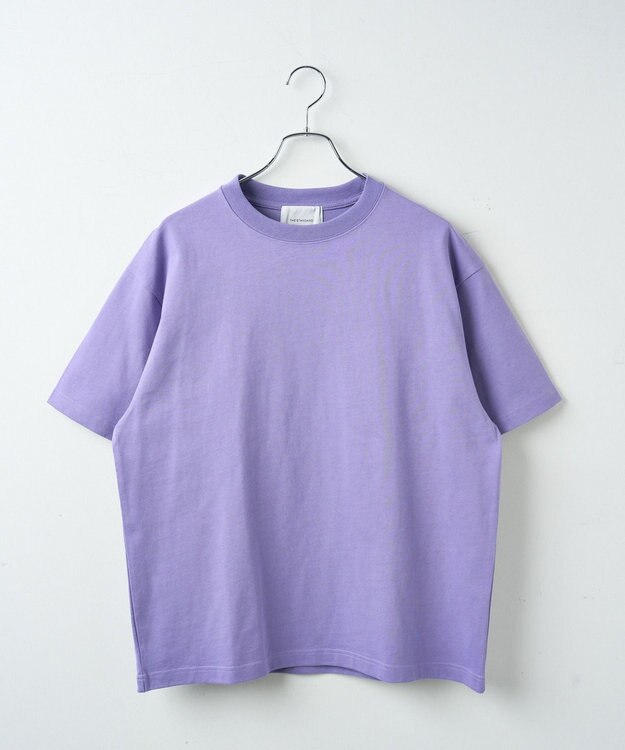 WEGO 【ユニセックス着用アイテム/綿100%/SMLXLサイズ展開】シルキーリッチヘビーコットンT パープル