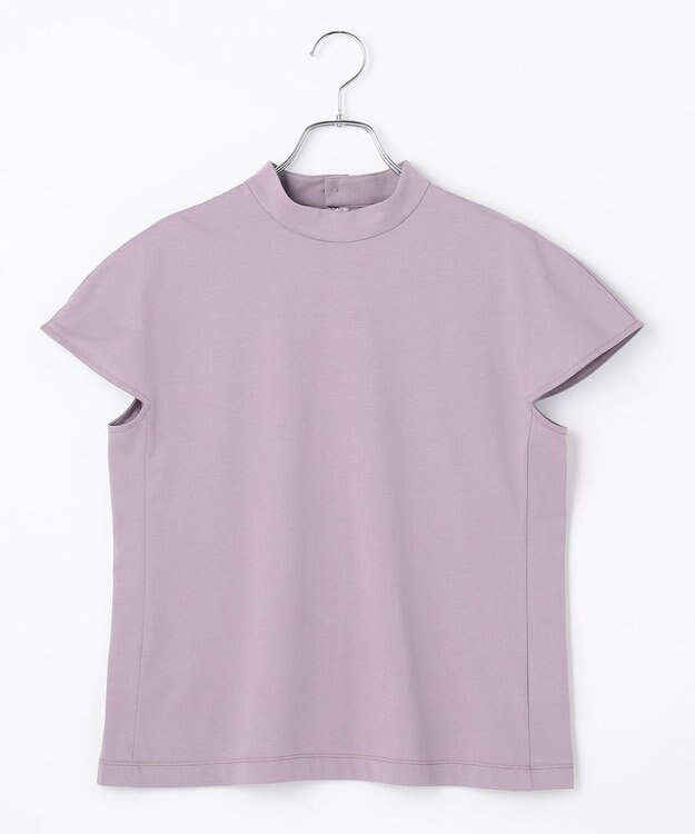 #Newans 【ANSWER for シティライフ】乾燥機対応！ハイネックフレンチスリーブカットソー パープル系