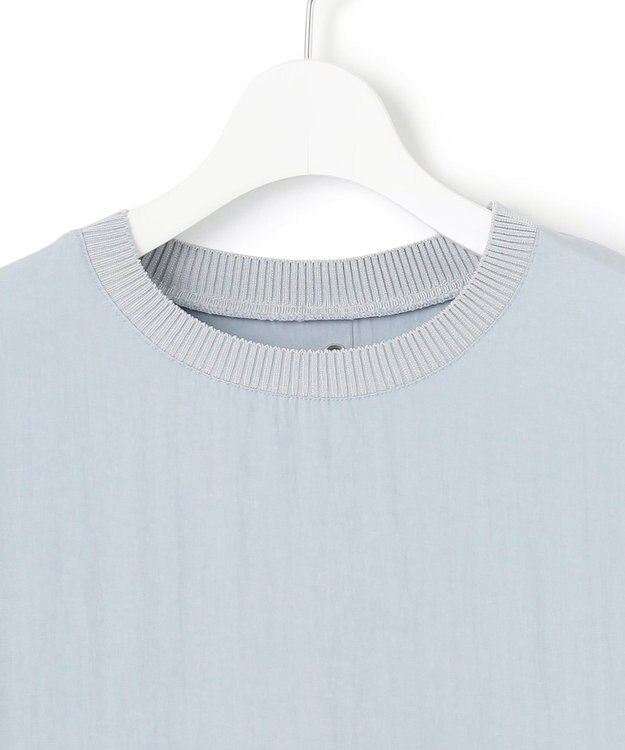 J.PRESS YORK STREET 【WOMEN】ワッシャーニットコンビ ワンピース ダルブルー系