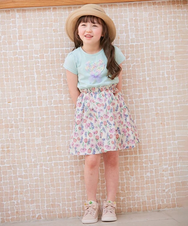 ANY KIDS モシャモシャモチーフ Ｔシャツ エメラルドグリーン×ハート