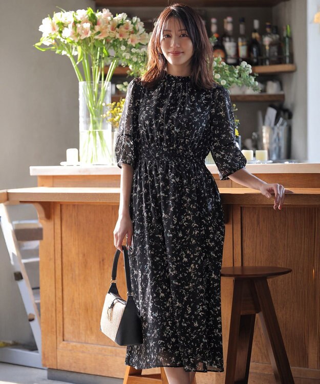 ANY SIS 雑材コンビハンドルバッグ ブラック