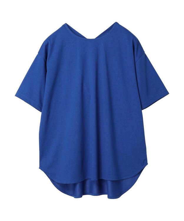 Green Parks 接触冷感バックカシュクールチュニック Blue