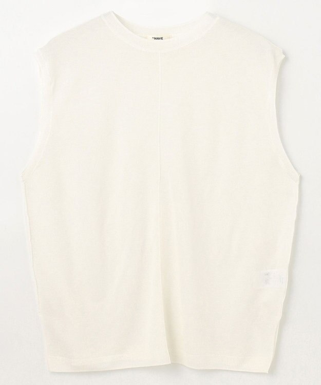 NAVE シアーニット ノースリーブ ホワイト系