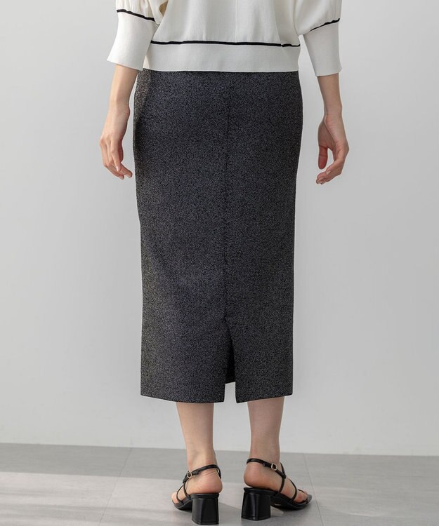 組曲 【Oggiコラボ】きらきらラメニットスカート ブラック系