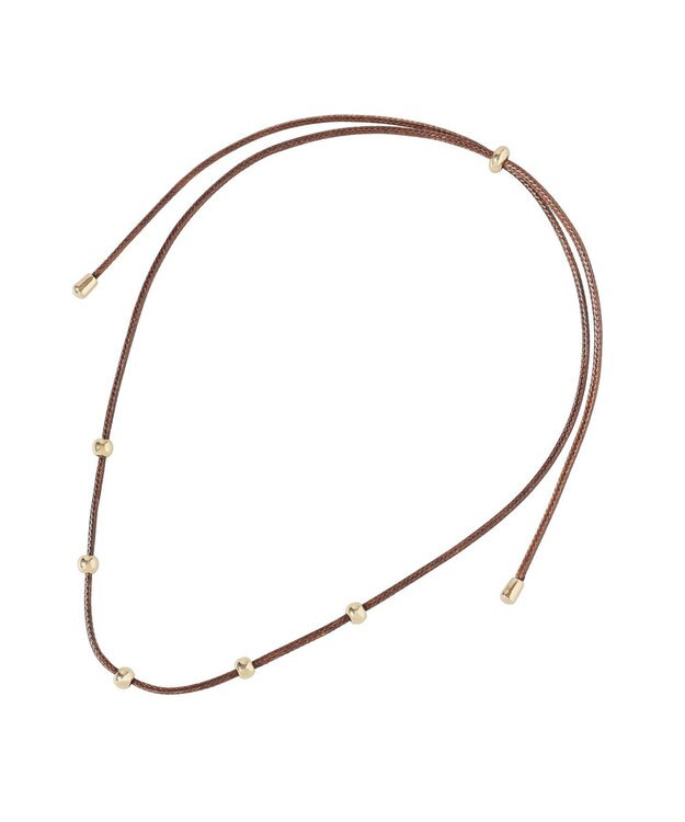 earth music&ecology メタルポイントコードネックレス Gold