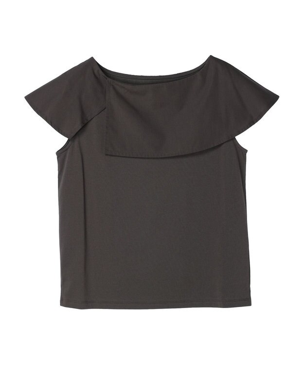 Green Parks オフショル風カットプルオーバー Gray