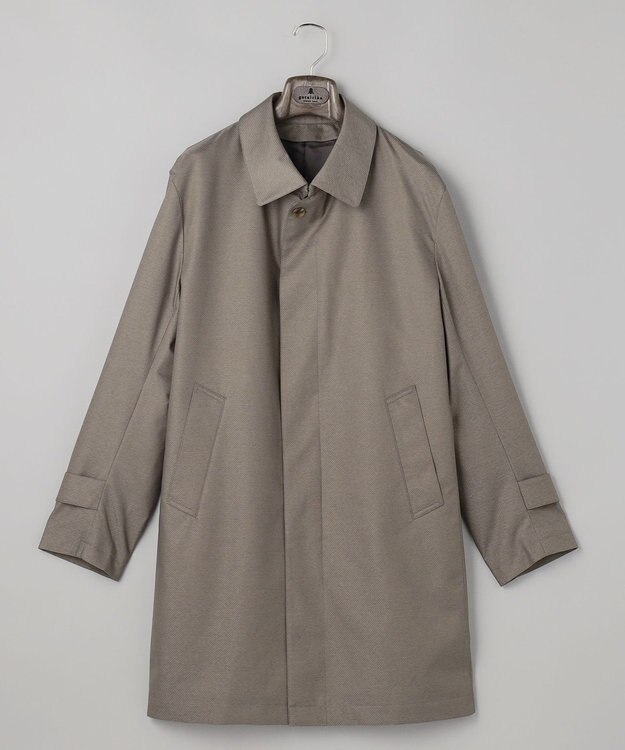 GOTAIRIKU 25年新作/3シーズン対応【防水/軽量/シワになりにくい】メランジカルゼ ステンカラーコート_無地 ベージュ系
