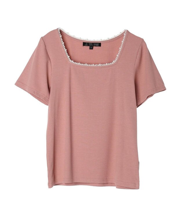 Green Parks ・ＳＵＧＡＲ　ＳＰＯＯＮ　パールスクエアプルオーバー Pink