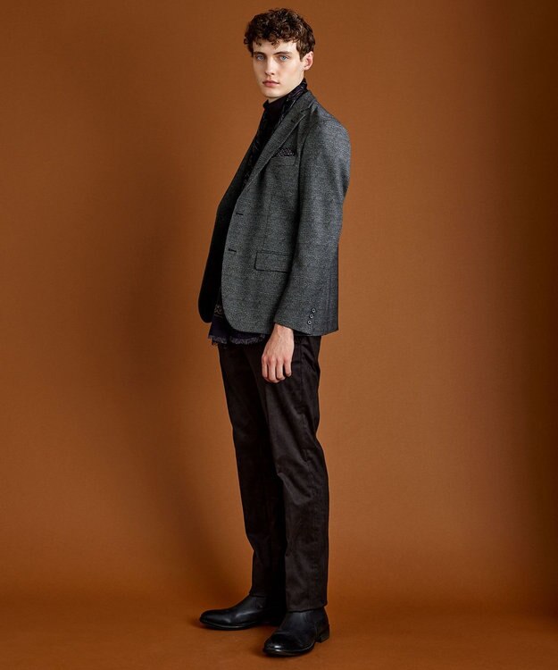 JOSEPH ABBOUD 【キングサイズ・ストレッチ】ツィーディージャージ　ジャケット グレー系4