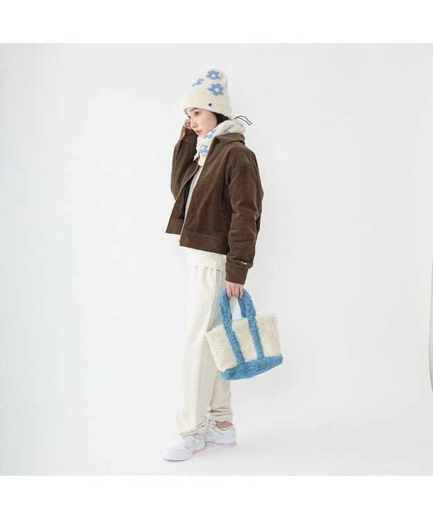 林八百吉商店 Champion フラワー裏ボアワッチ アイボリー