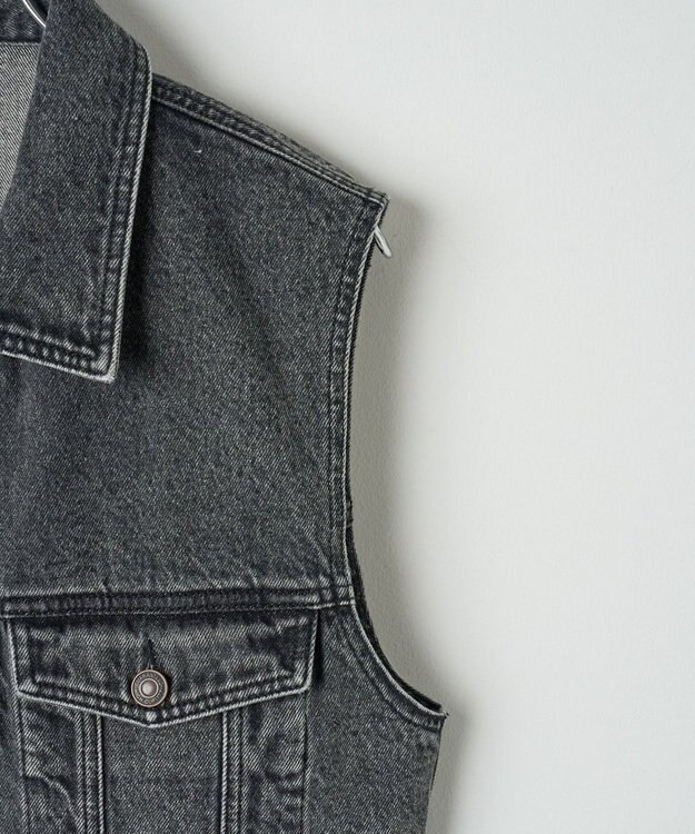 WEGO デニムショートベスト ブラックその他