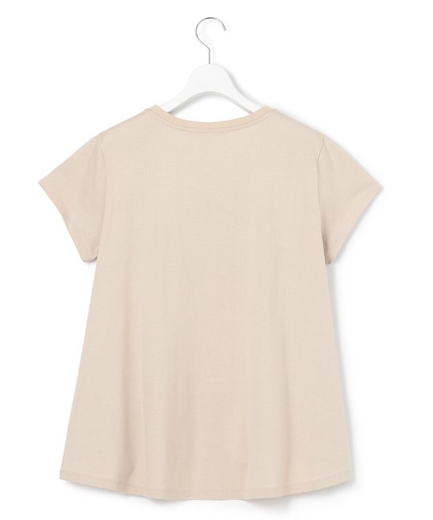 23区 【洗える】ALBINIジャージー Aライン Tシャツ ベージュ系