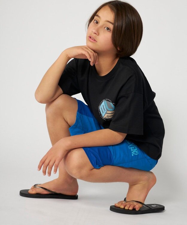 OP／FILA 【SEVEN2】異素材切替ナイロンパンツ ブルー