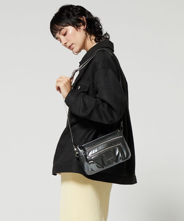 LA BAGAGERIE プリュイ ショルダーバッグ Sサイズ ガンメタリック