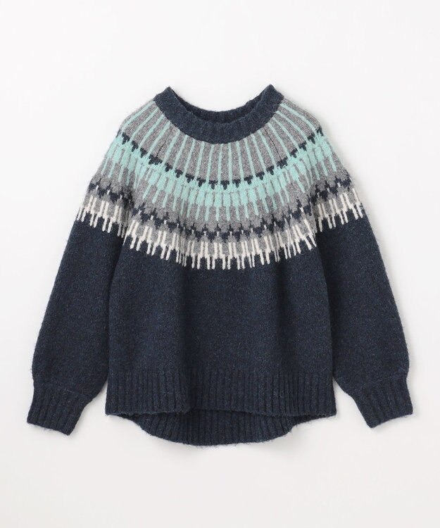 ANY ノルディックパターンニット ネイビー