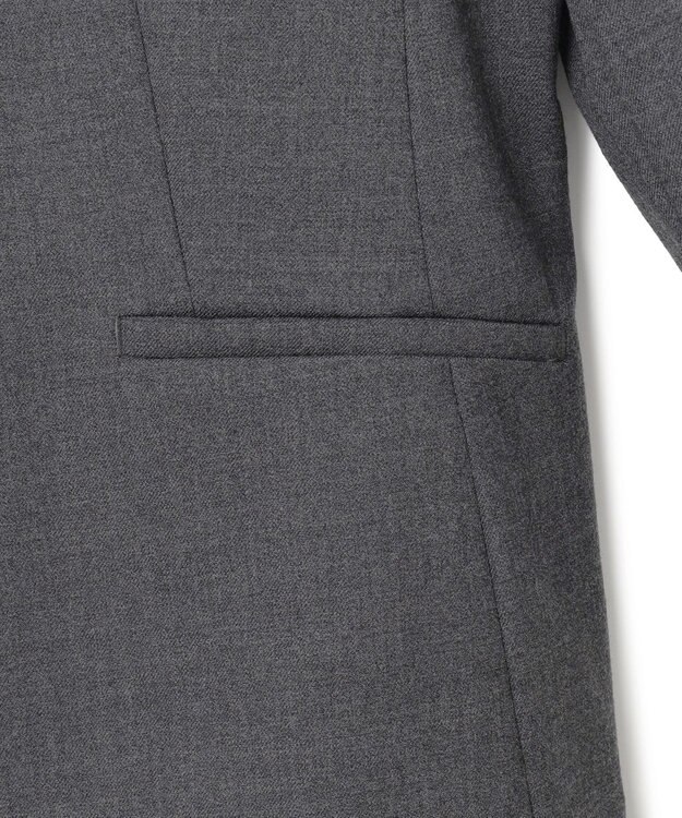 ICB 【セットアップ対応】ウールストレッチ テーラードジャケット チャコール系