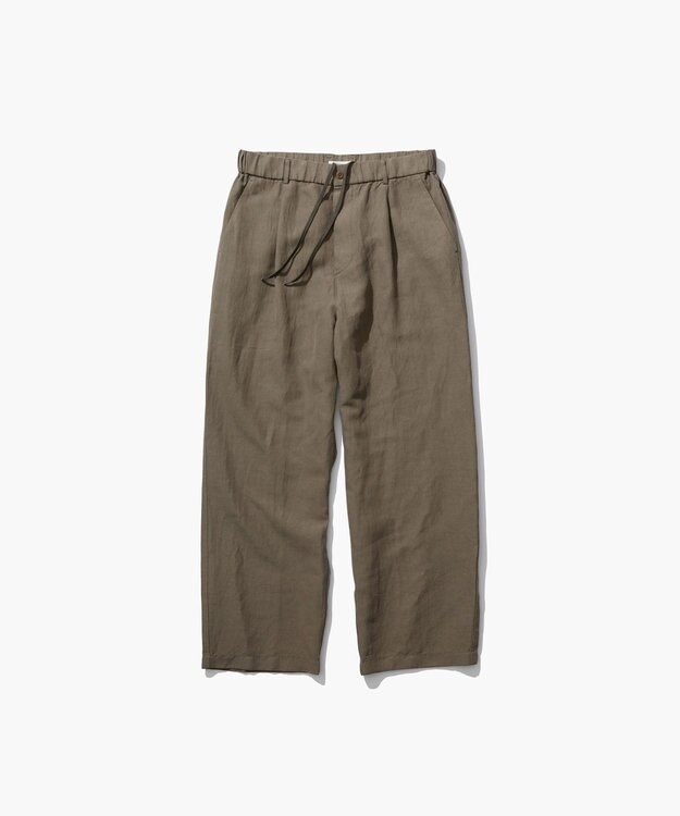 ATON COTTON LINEN VOILE | ルーズフィットパンツ - UNISEX BEIGE