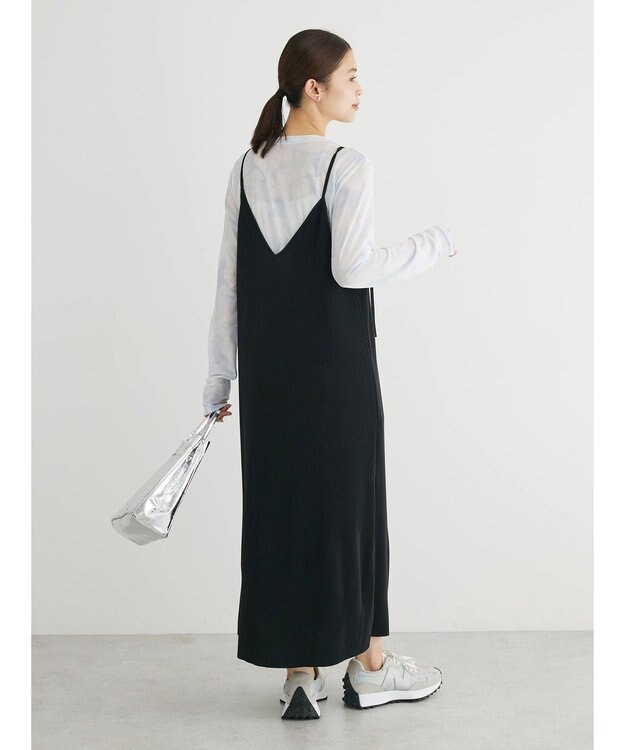 Green Parks 前後２ｗａｙ　プリーツキャミワンピース Black