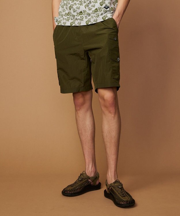 JOSEPH ABBOUD MOUNTAIN 【CREA掲載・ウエストストレッチ・ECO撥水・軽量】アウトドアイージーショーツ カーキ系