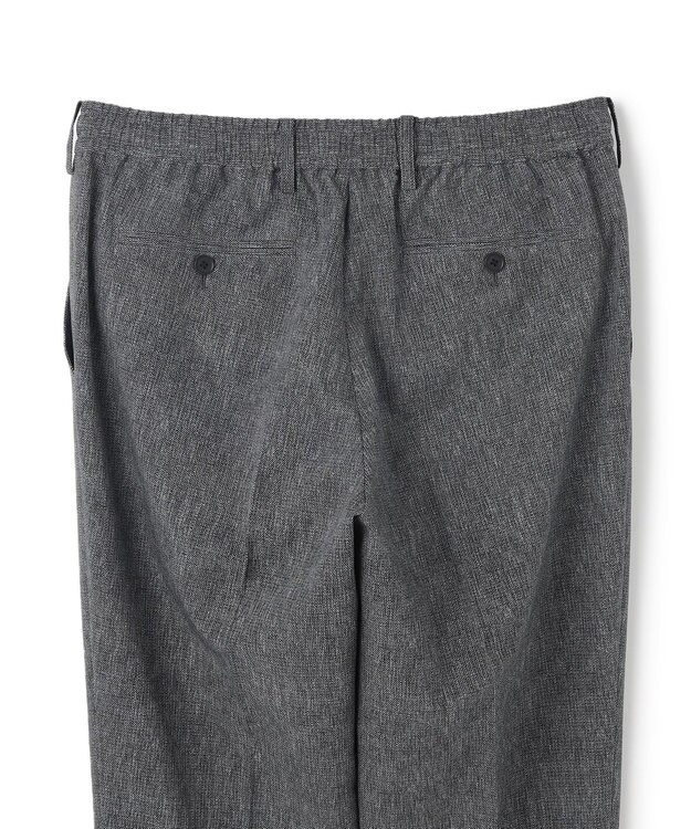 JOSEPH HOMME 新型・新柄【洗える/ストレッチ/シワになりにくい/セットアップ対応可】クールドッツストレッチ ドロスト付テーパードパンツ / PEGG CONVERTIBLE ライトグレー系