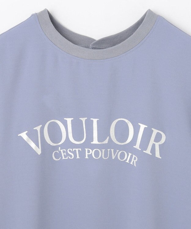 ANY 【WEB限定/UVカット/吸水速乾/接触冷感】ジョーゼットロゴ半袖Tシャツ ブルー