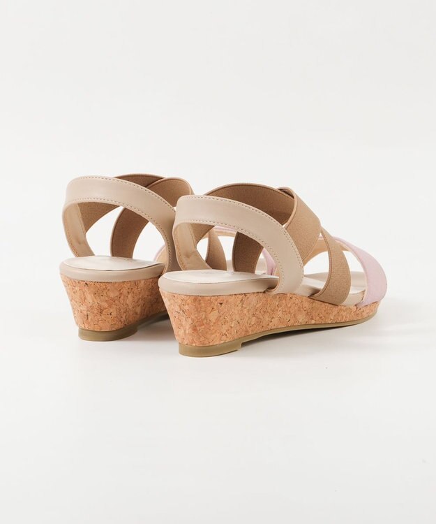 BONTRE 【pied du lapan/ピエドラパン】クロスベルトウエッジサンダル/50727ZI ピンク