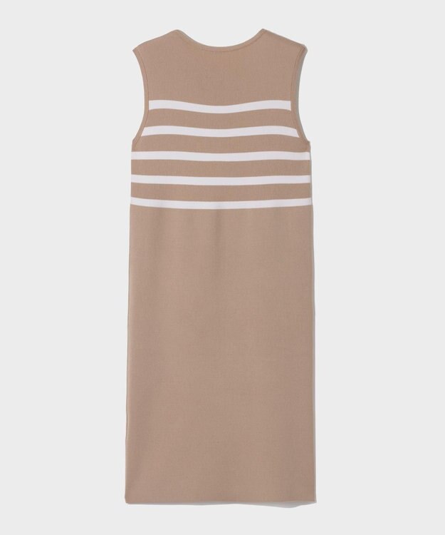 GRACE CONTINENTAL ボーダーパールワンピース キャメル