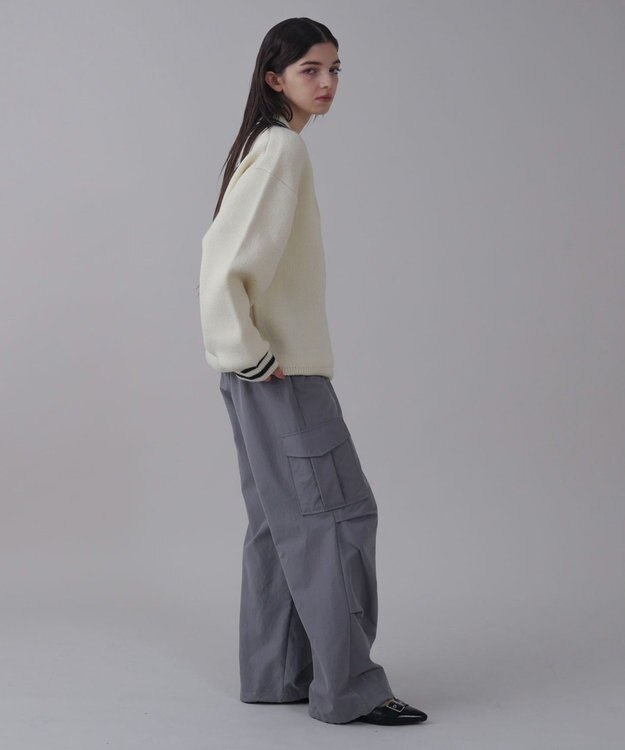 WEGO 【ユニセックス着用ITEM】ワンポイント刺繍ニットポロ ホワイト