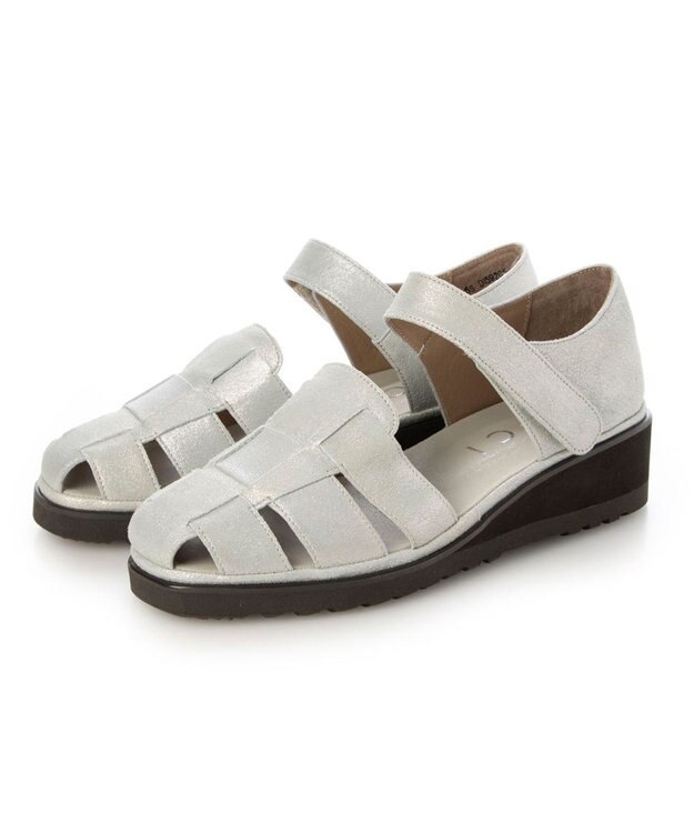 MODE ET JACOMO <D'ICI>ボリュームソールグルカサンダル シルバー