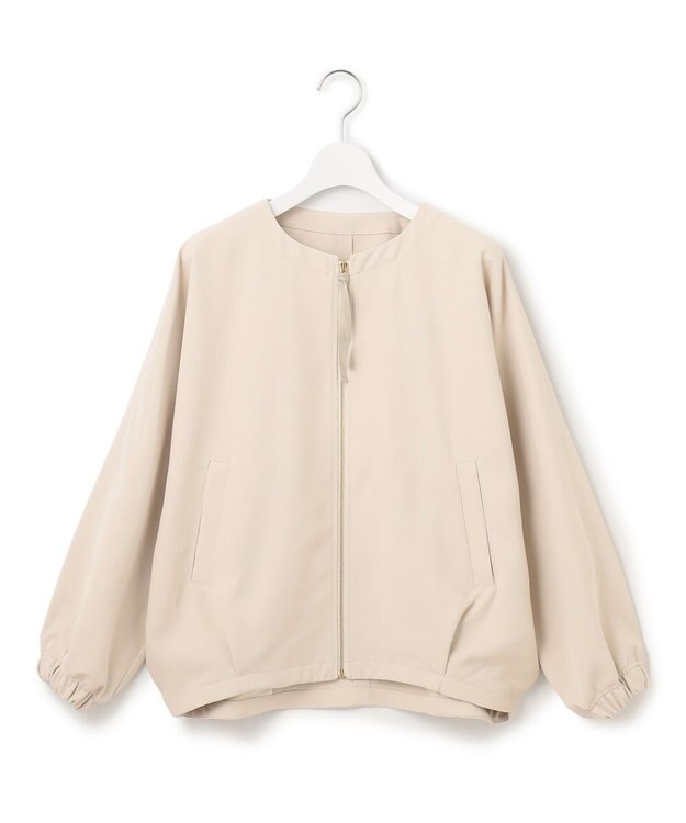 J.PRESS YORK STREET 【WOMEN】ジャージライクツイル ドルマンブルゾン アイボリー系