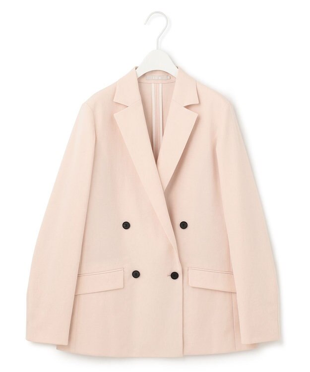 ICB 【人気のため新色追加・洗える】 LooseWeave ジャケット ピンクベージュ系