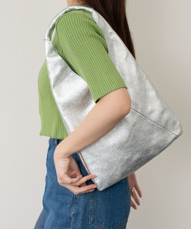 INTER-CHAUSSURES 【ANDREA CARDONE】ソフトカーブ ワンハンドルバッグ（レギュラー） シルバー