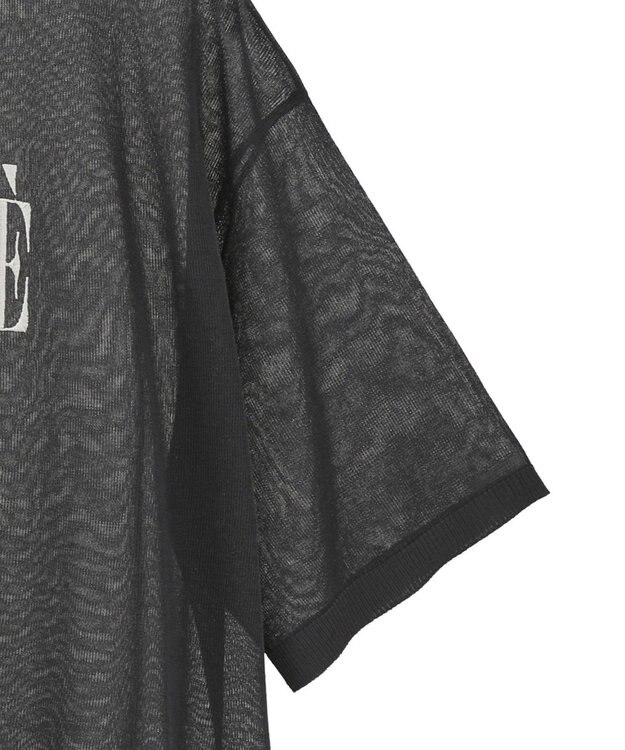 earth music&ecology 【接触冷感】ロゴ刺繍シアープルオーバ Charcoal Gray