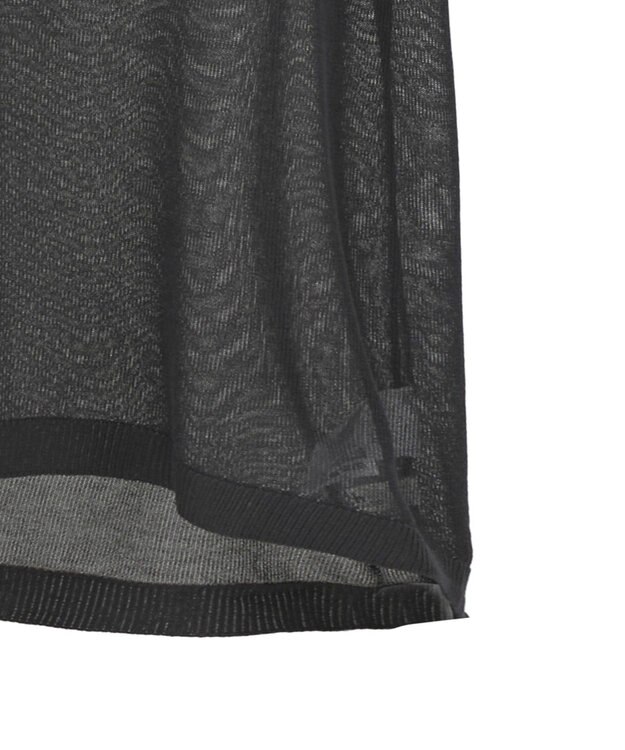 earth music&ecology 【接触冷感】ロゴ刺繍シアープルオーバ Charcoal Gray