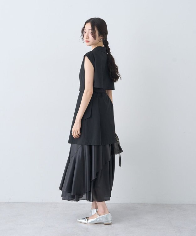 earth music&ecology ショートジレンチ Black