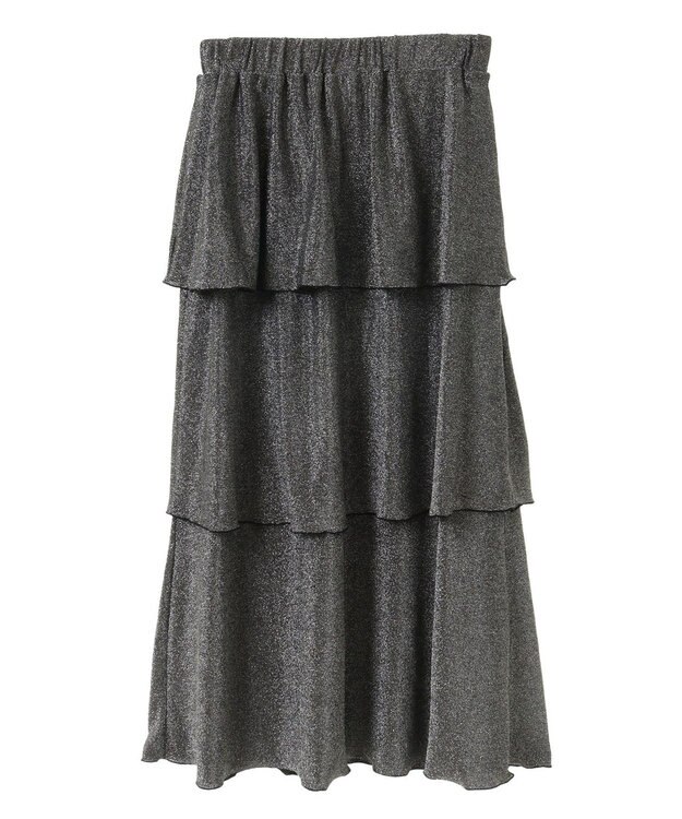 AMERICAN HOLIC ラメカットティアードスカート Gray