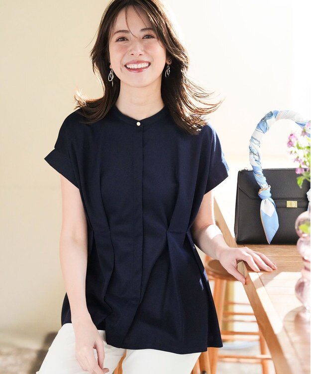 ANY SIS カナパウエストタック プルオーバー ネイビー