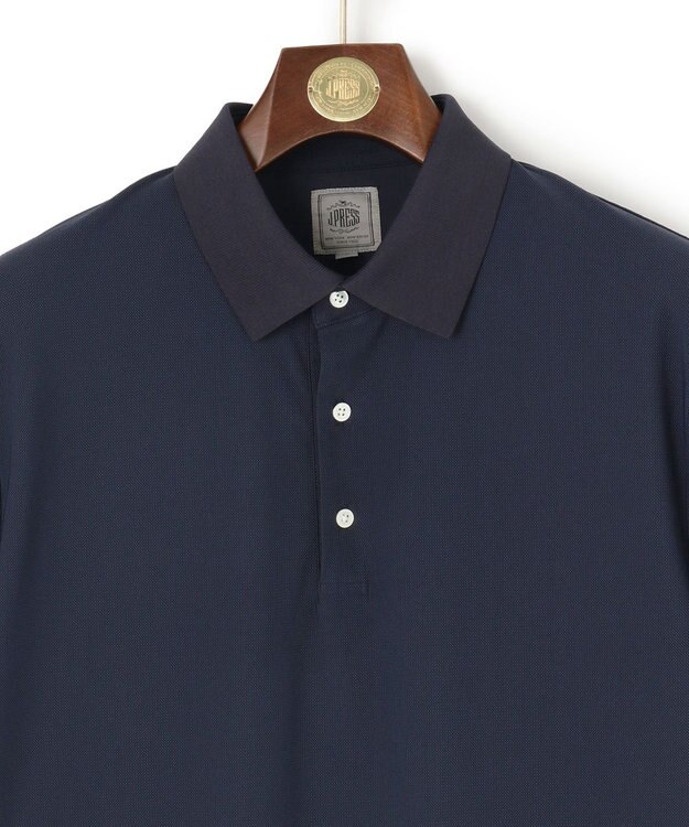 J.PRESS MEN 夏のアクティブシーンを驚くほど自由に！【接触冷感 / UVカット / ストレッチ / 防シワ / 洗える】【MECHANICAL】アクティブ ポロシャツ ネイビー系