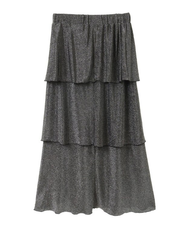 AMERICAN HOLIC ラメカットティアードスカート Gray