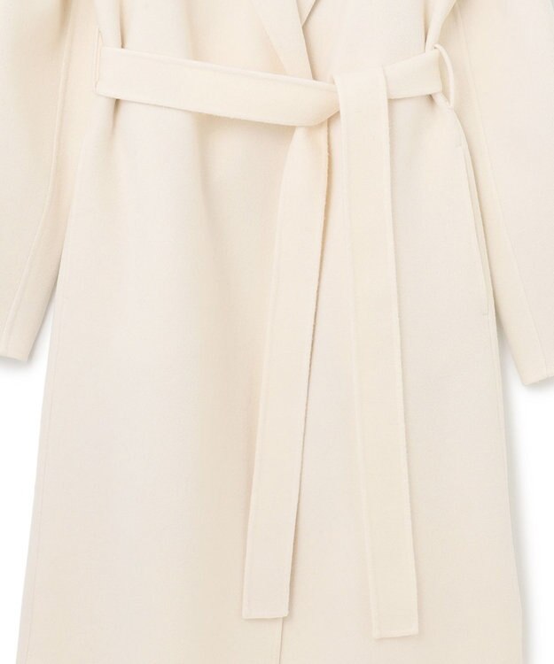 JOSEPH ダブルフェイスカシミヤ　ラップロングコート Ivory