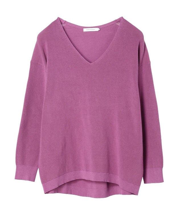 AMERICAN HOLIC Ｖネック片畦ニットプルオーバー Pink