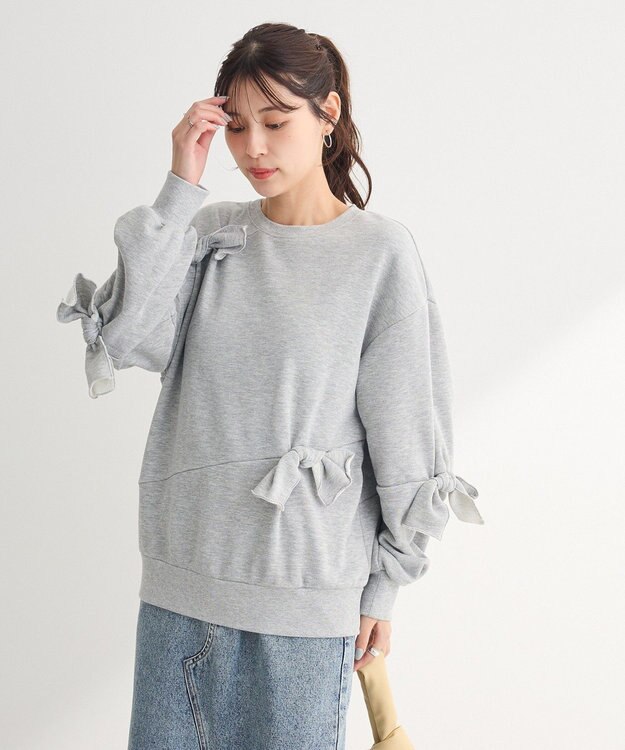 Green Parks ・ＳＵＧＡＲ　ＳＰＯＯＮ　リボンスウェット Gray Mixture