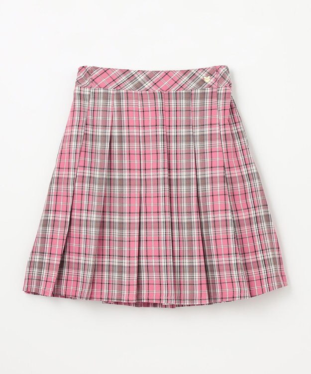 ANY KIDS ラメチェックプリーツスカパン ピンク系