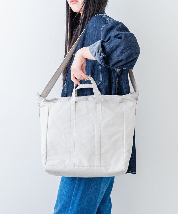 NIZYU KANO 【はまじコラボ】Airyトート Mサイズ ライトグレー