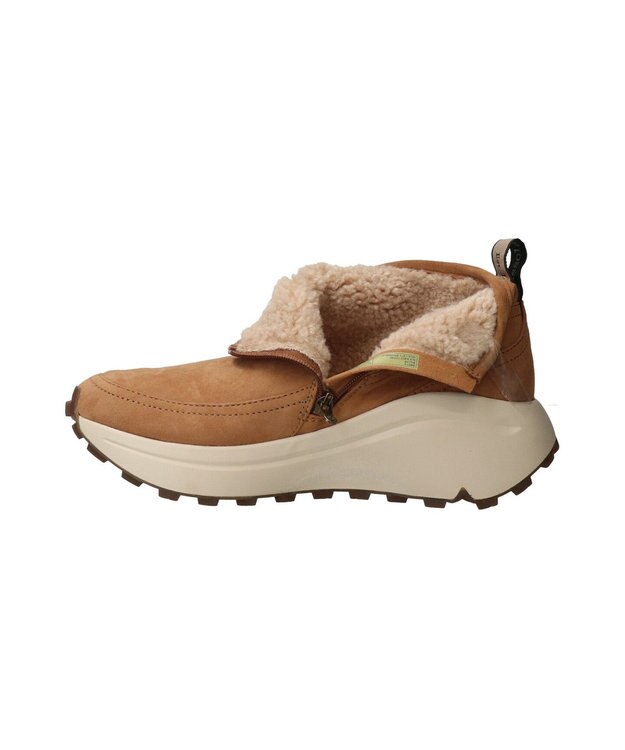 INTER-CHAUSSURES 【BUSSOLA】ライニングファースニーカーブーツ キャメルスウェード