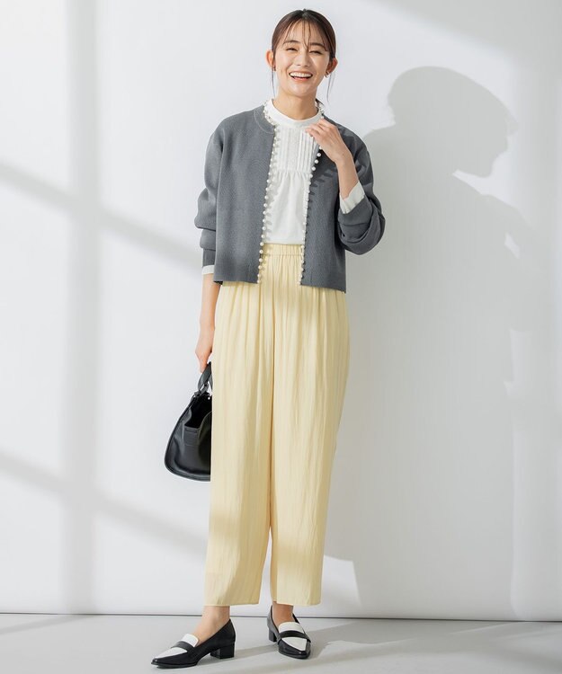 組曲 【追加生産分入荷！】AMOSSAパール カーディガン グレー系